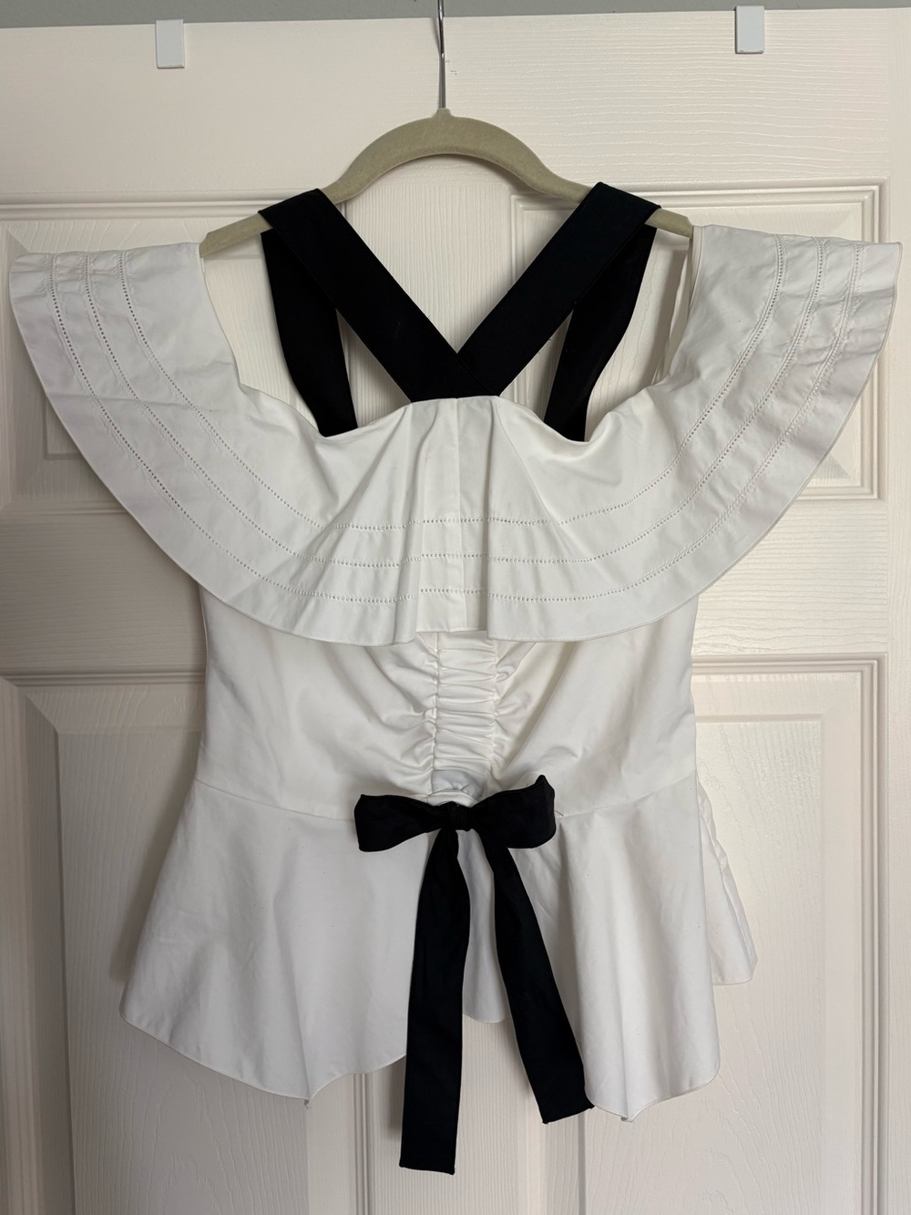 10 Crosby Derek Lam Off-the-Shoulder Halter Ruffled Top